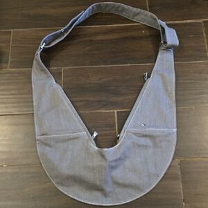 Sash Gray Sling Bag W/ Silver Hardeware NWOT